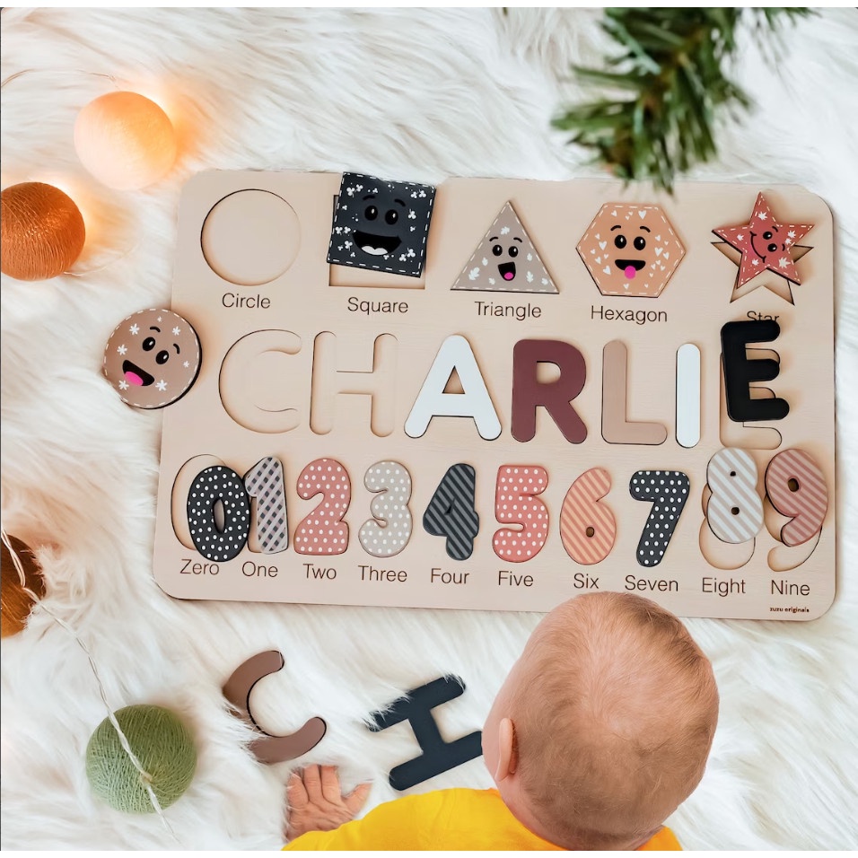 Bảng tên cho bé Thegioipuzzle làm theo yêu cầu món quà thân thiện dành cho bé yêu