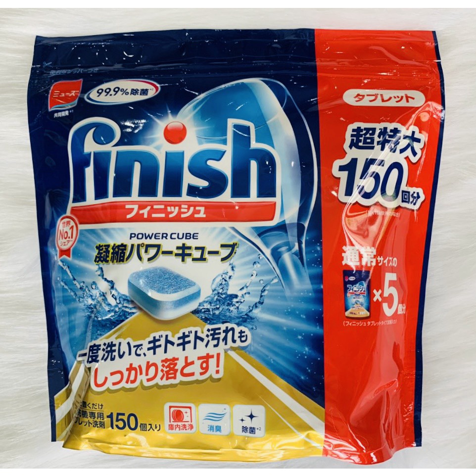 Viên rửa chén bát Finish túi 150 viên Nhật Bản