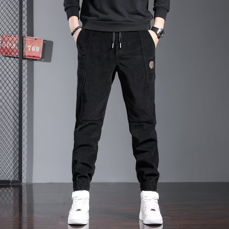 Quần Legging Thể Thao Chất Liệu Nhung Kẻ Thời Trang Dành Cho Nam Giới Có Size M-5XL