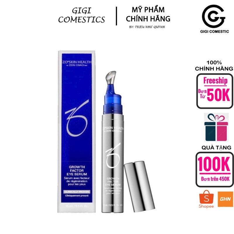 Serum chống lão hóa vùng mắt Zo Growth Factor Eye Serum giúp giảm nếp nhăn ở mắt