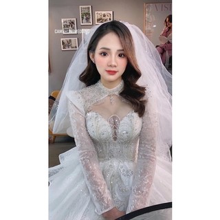 Voan phồng đính đá trai