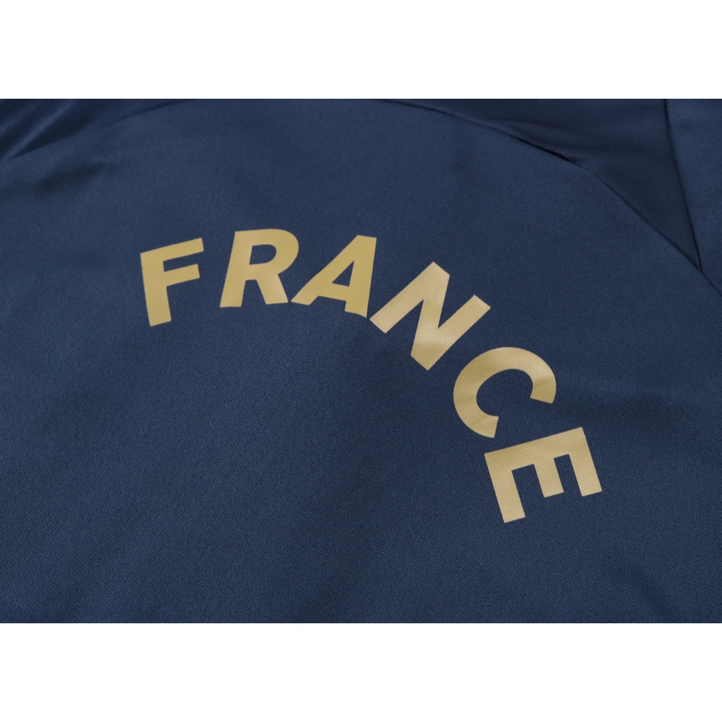 Set Đồ Thể Thao Chạy Bộ Phối Áo Khoác Màu Xanh Dương Đậm Kiểu Pháp 2022-23 Có Khóa Kéo Thời Trang Cho Nam