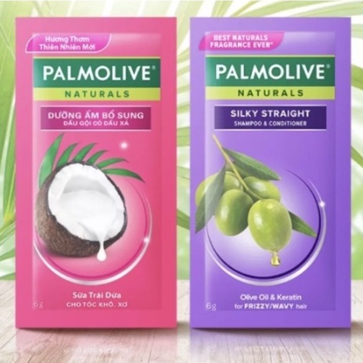 Dây 12 gói Dầu Gội PALMOLIVE Hồng - Tím