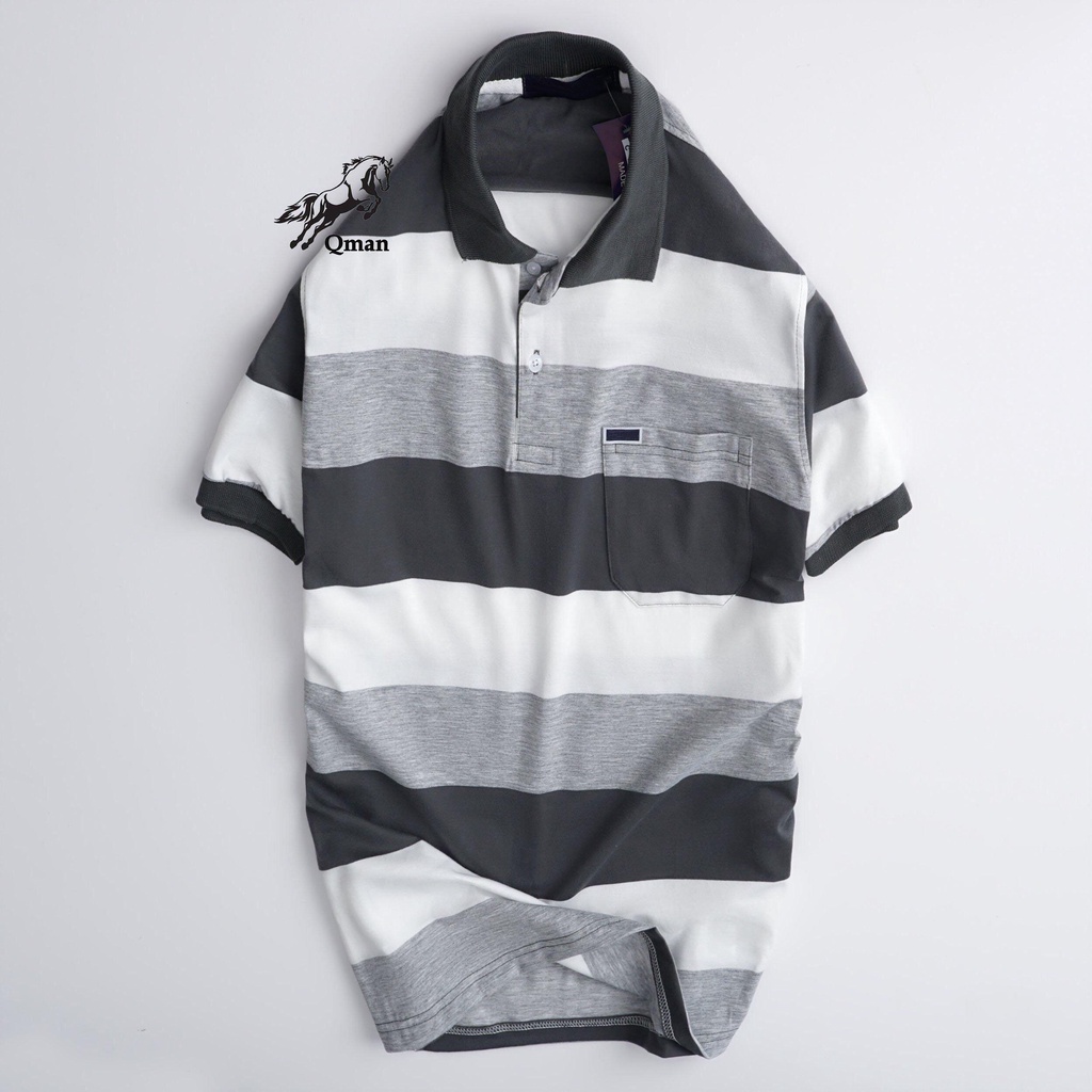 Áo thun nam trung niên ba sọc vải cotton cao cấp, thấm hút mồ hôi siêu tốt, thoáng mát cực sang trọng A0012