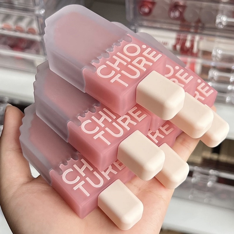 Son kem lì,son que kem Chioture Ice Cream Lip Glaze mềm môi lâu trôi 2ml