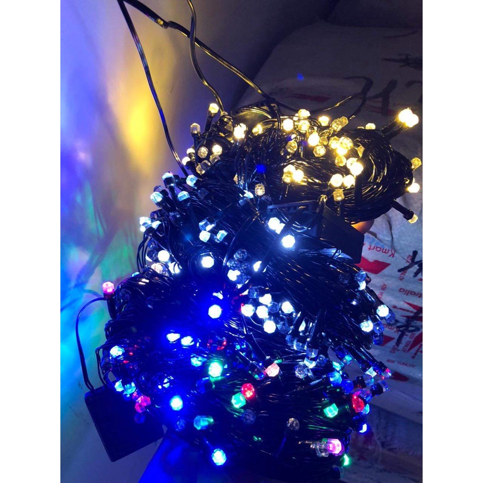 Dây Đèn Led Nháy Chớp Kim Cương Đủ Màu Dài trang trí quấn cây Tết, Noel, Độ Dài Dây 10m