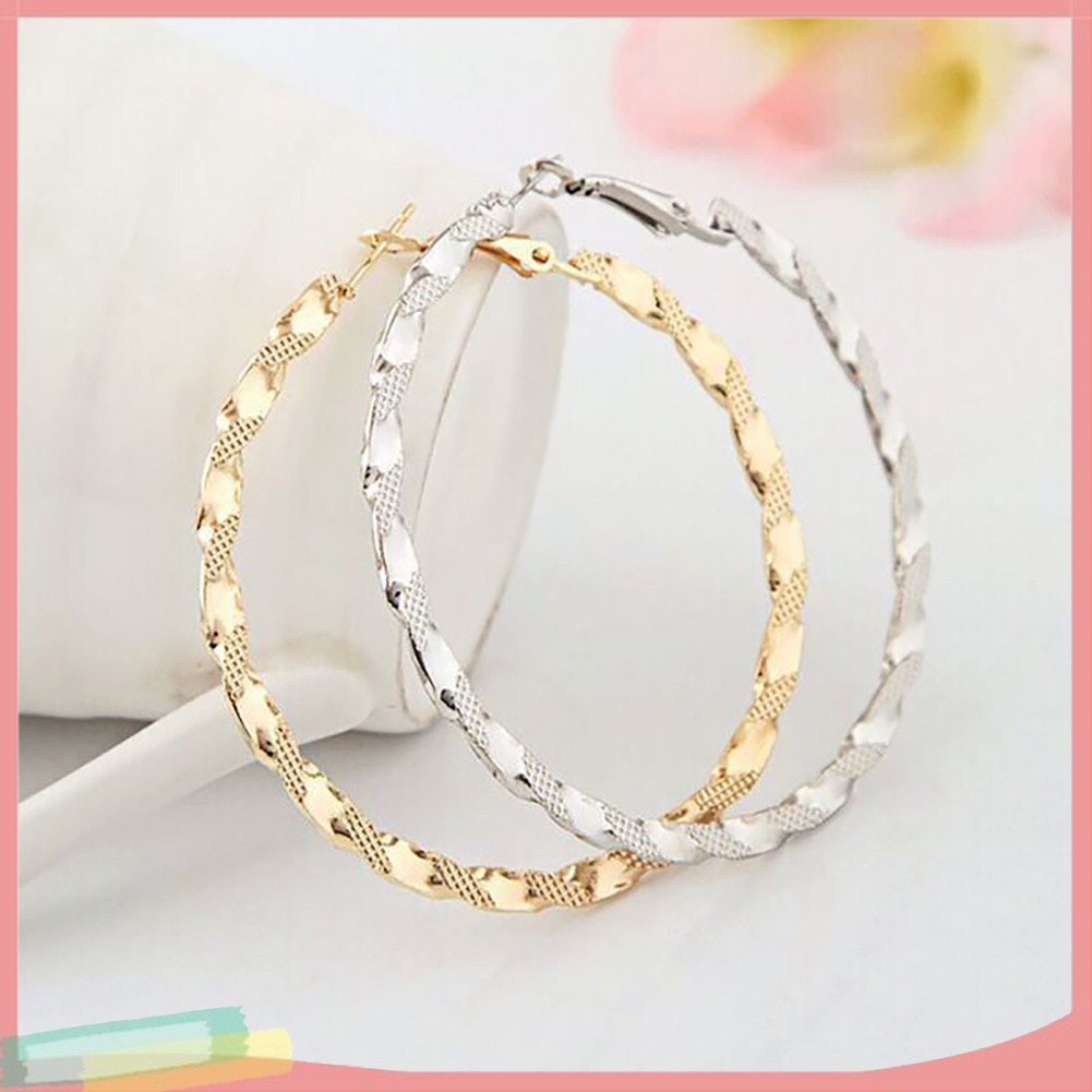 Đôi hoa tai dạng vòng xoắn to sành điệu cho nữ