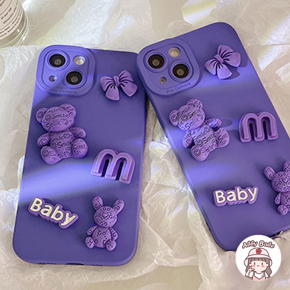 Ốp Điện Thoại TPU Mềm Hình Gấu 3D Chống Mồ Hôi Cho IPhone 14 Pro Max 11 7Plus 13 12 11 Pro Max X XS