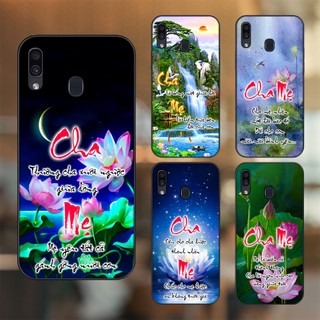 Ốp lưng samsung a20, a30, a40, m20 viền đen in hình thư pháp cha mẹ