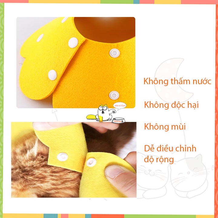 Vòng chống liếm cho mèo siêu nhẹ_loa chống liếm cho chó mèo hoa hương dương