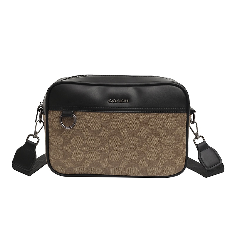Coach Túi đeo Chéo Nam Thời Trang Vải Da, Unisex Phong Cách Cá Tính Hàn Quốc