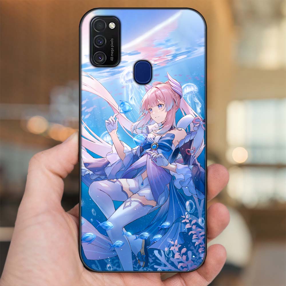 Ốp lưng Samsung M21, M30S viền đen in hình Sangonomiya Kokomi Genshin Impact