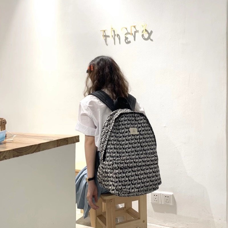 Balo Đi Học In Chữ LOGO Kanye Phong Cách Đường Phố Cá Tính