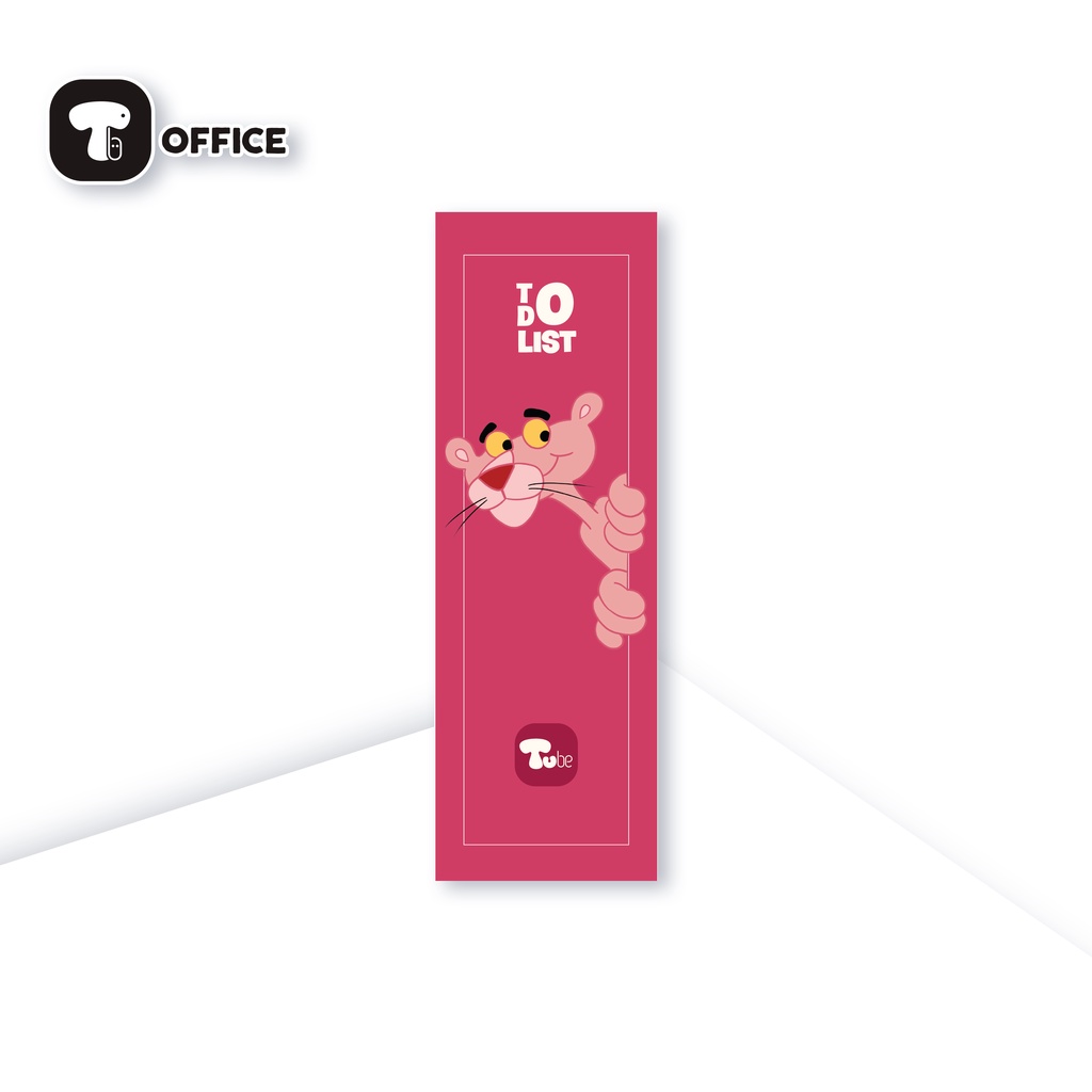 Sổ Tay Nhắc Việc Tube To Do List Classic Cartoon 6x18cm 160 trang TB - Báo Hồng (Pink Panther) - TB0007