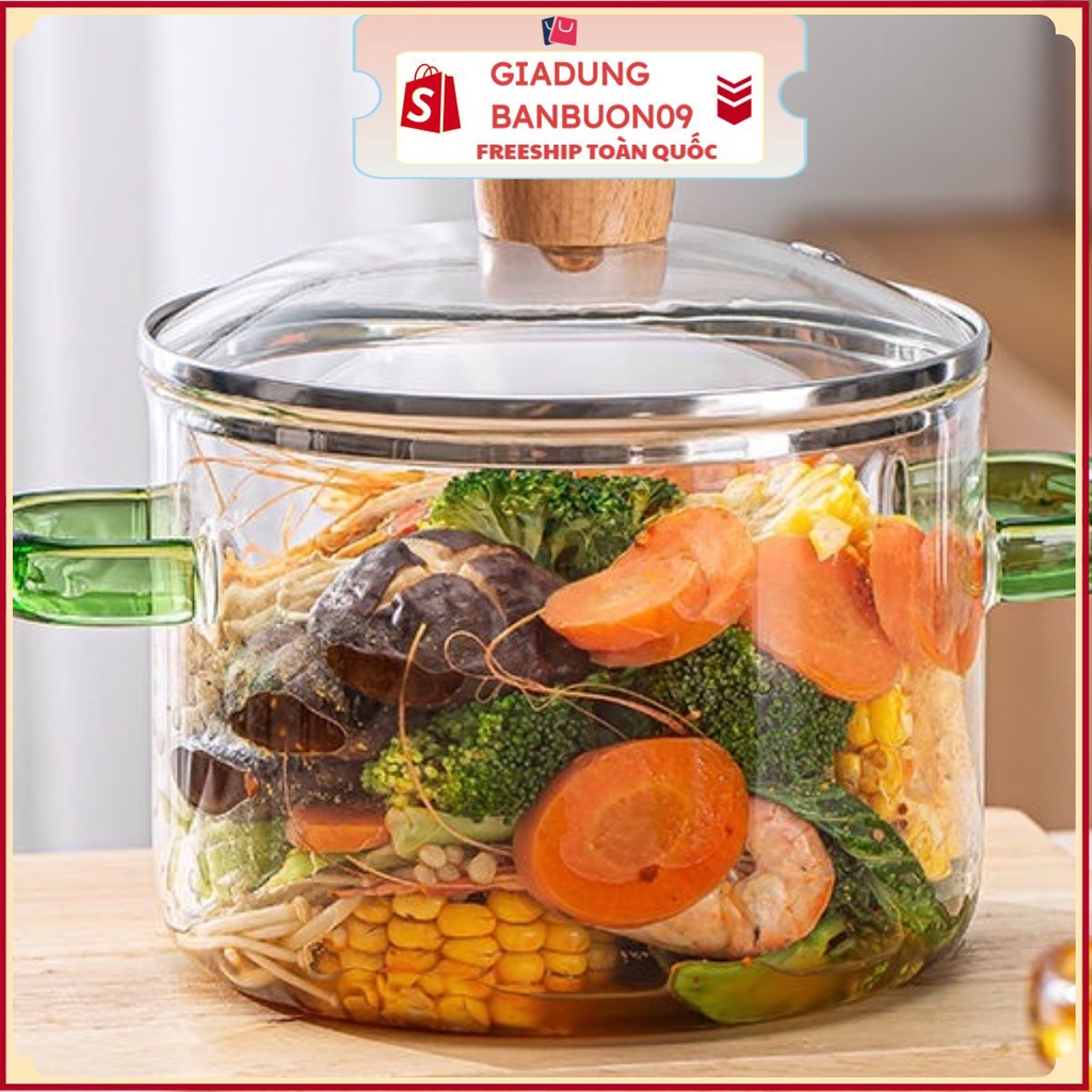 Nồi thuỷ tinh chịu nhiệt độ cao,sử dụng trên nhiều thiết bị sang trọng và bền đẹp