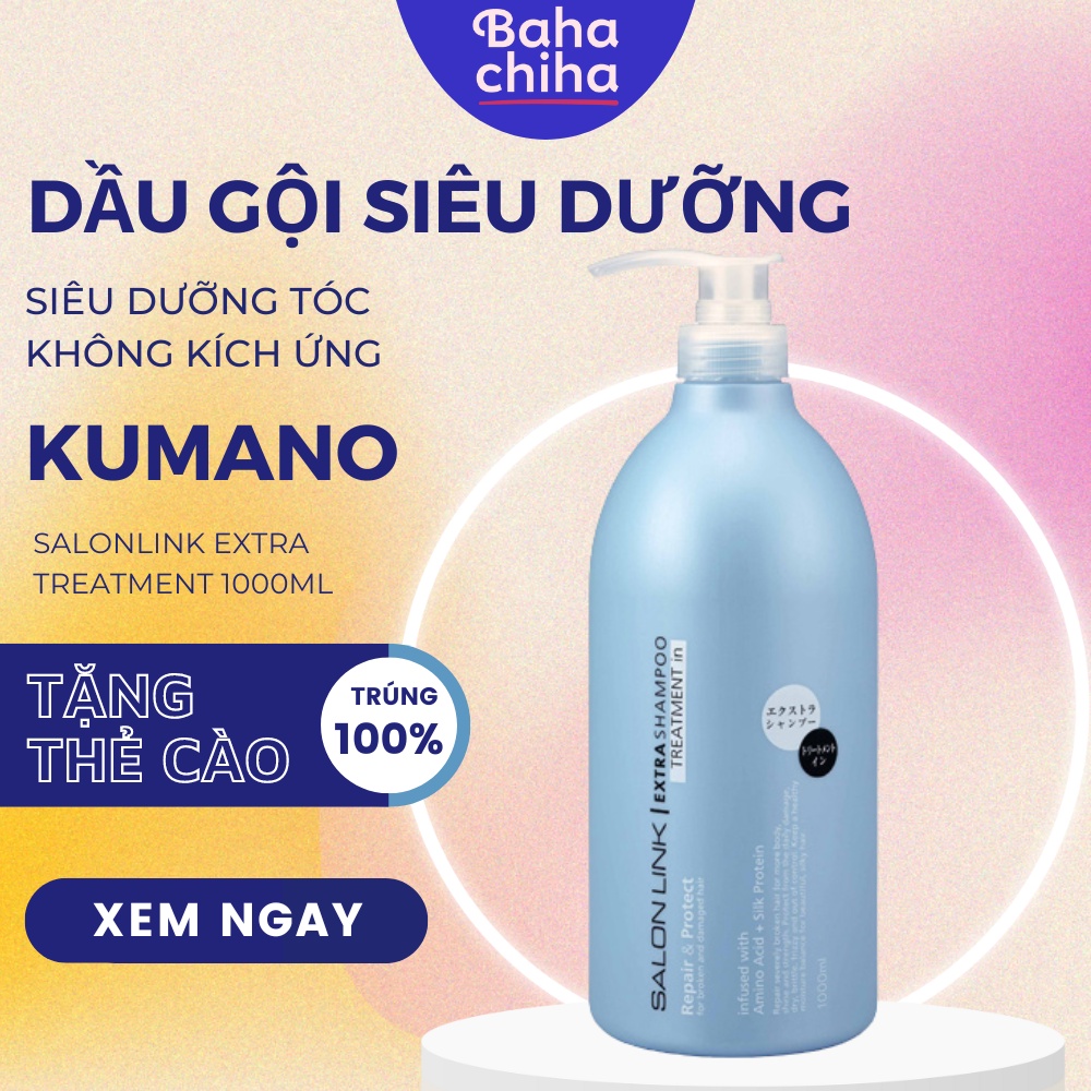 Dầu gội Salonlink Extra Treatment 1000ml siêu dưỡng dùng cho tóc uốn, nhuộm - bahachiha