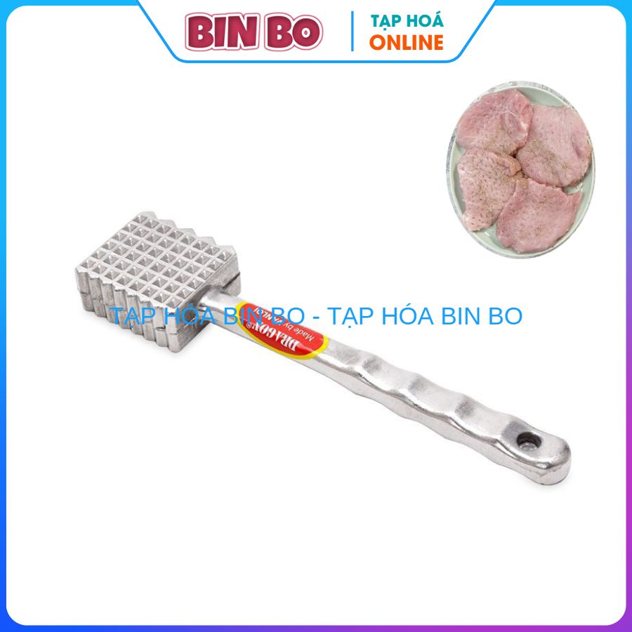 Búa đập thịt cỡ trung Vạn Lợi Dragon bằng nhôm cứng bền một mặt trơn 1 mặt có đinh tròn