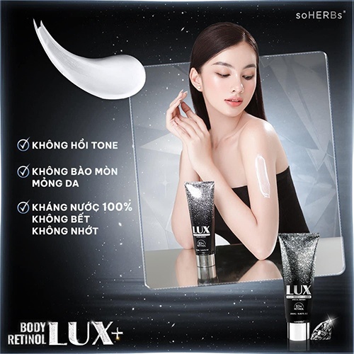 Kem dưỡng trắng da Body LUX soHERBs chuyên sâu Retinol và B3 trẻ hóa 250ml_KEM BODY COLLAGEN WHITENING SPF35+