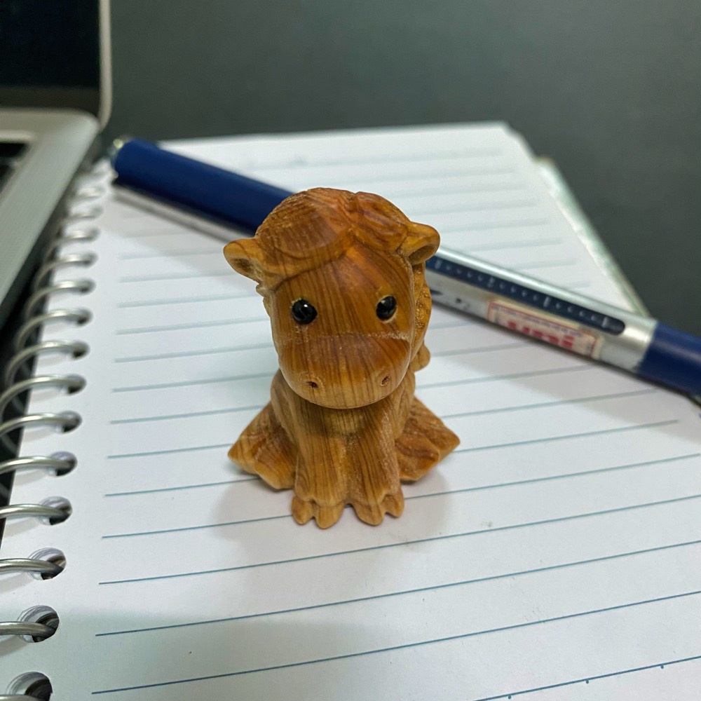 Tượng 12 con giáp gỗ tuyết tùng, quà tặng sinh nhật, văn phòng phẩm trang trí bàn làm việc.