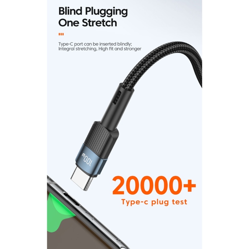 Dây Cáp Sạc Nhanh HSV 100W 5A Type C Sang USB C PD Cho Điện Thoại Laptop