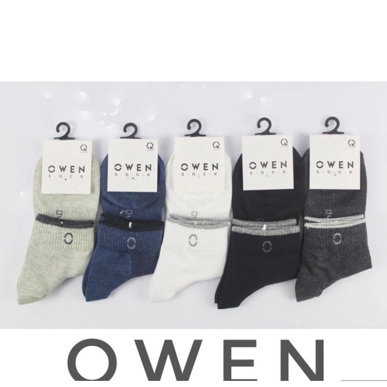 Combo 5 đôi tất nam cổ trung Owen chính hãng