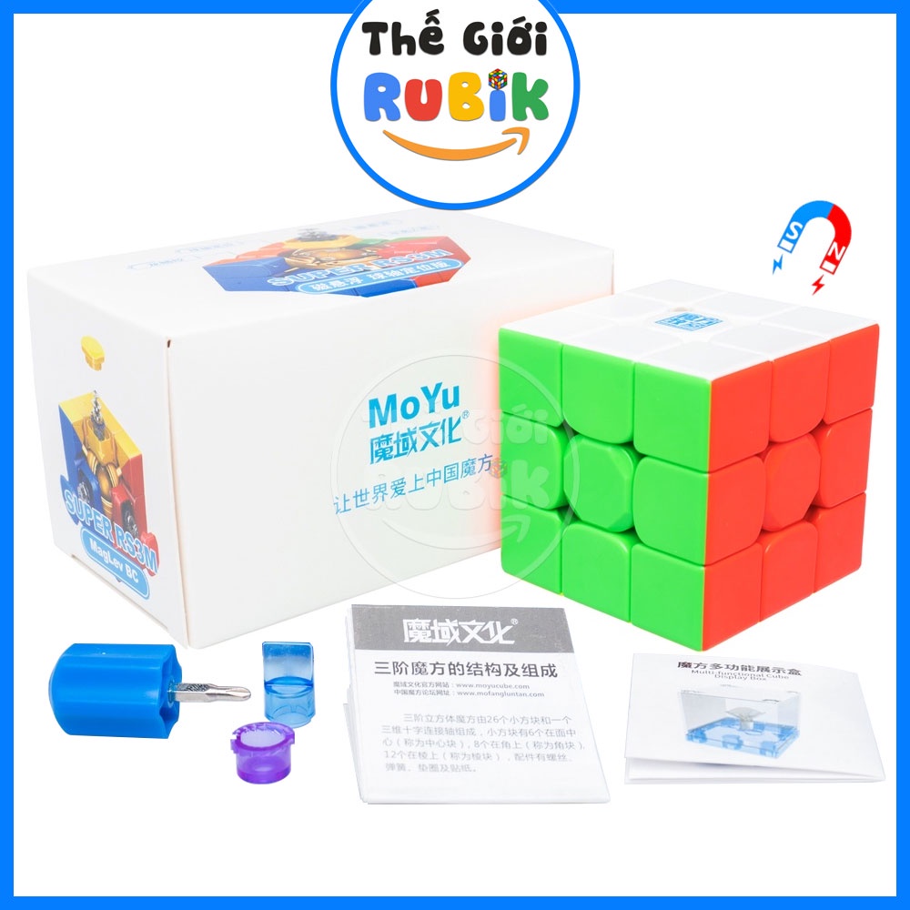 Rubik MoYu Super RS3M 2022 3x3 Stickerless Có Sẵn Nam Châm | The Gioi Rubik