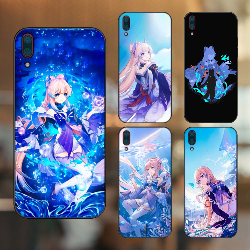 Ốp lưng Huawei Y7 Pro 2019 viền đen in hình Sangonomiya Kokomi Genshin Impact