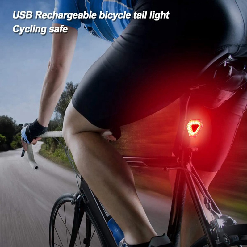 Đèn LED Đuôi Xe Đạp Thông Minh Bằng ABS Phát Hiện Phanh Tự Động Kèm Sạc USB Tiện Dụng Chất Lượng Cao