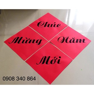 Tem dán chữ thư pháp