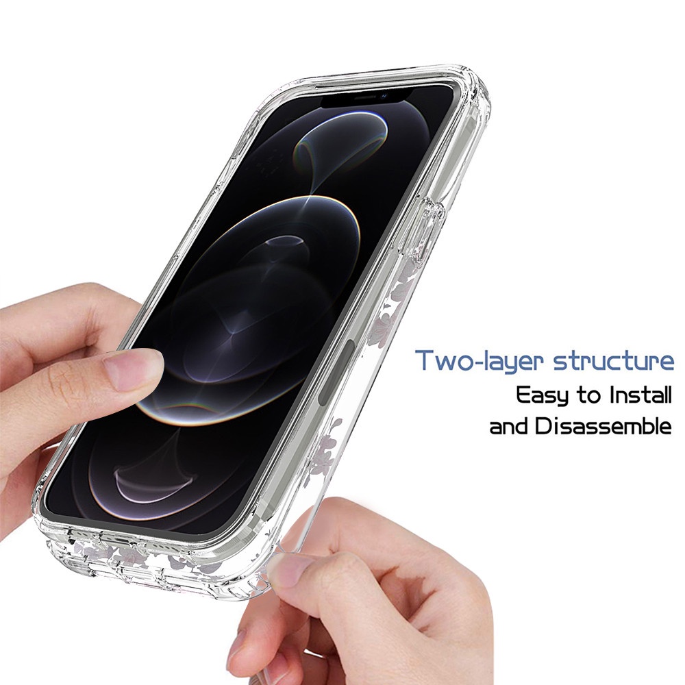 Ốp Điện Thoại TPU Trong Suốt Chống Sốc 2 Trong 1 Cho Iphone 14 12 11 Pro Max Plus