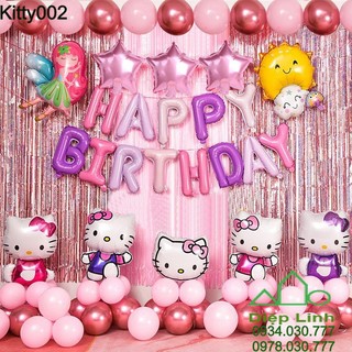 Sét Phụ Kiện Trang Trí Sinh Nhật Hello Kitty