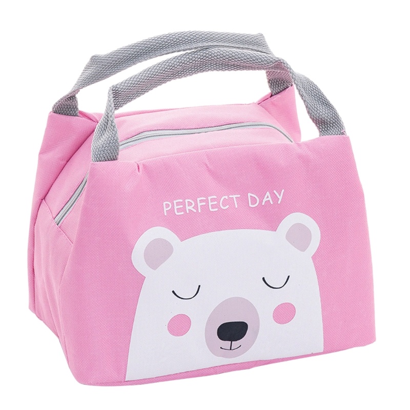 Túi Tote Đựng Hộp Cơm Trưa Giữ Nhiệt Họa Tiết Dễ Thương Giá Đỡ