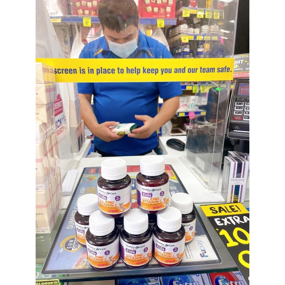 Vitamin C + Zinc Healthy Care Viên Nhai Bổ Sung Kẽm Tăng Đề Kháng Phát Triển Toàn Diện (60 viên vị dâu)