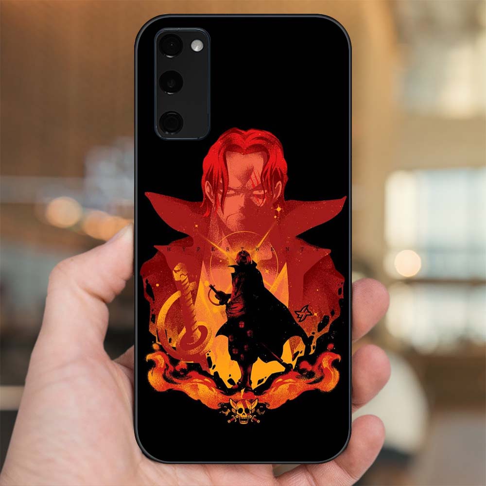 Ốp lưng Samsung S20 FE viền đen in hình Shanks One Piece Đảo Hải Tặc