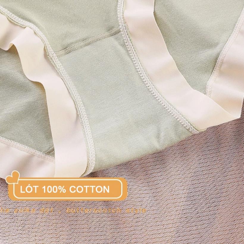 Quần lót nữ cotton Hàn siêu mịn co giãn 4 chiều phối viền su lạnh chống lộ Havana FLQ151