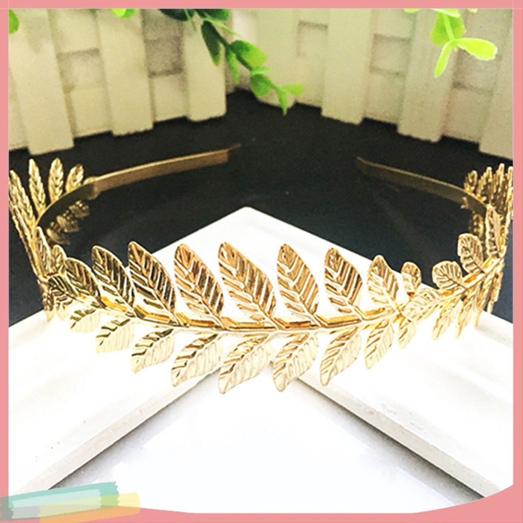 Băng đô cài tóc hình vòng lá thời trang cá tính cho nữ