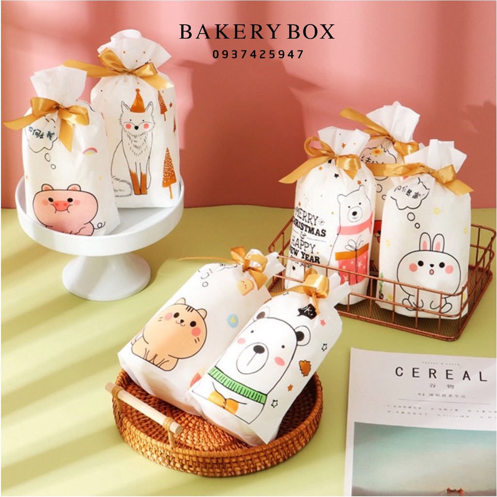 Túi Dây Rút Đựng Bánh Kẹo Hoạt Hình (Set 50 Túi)