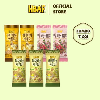 [COMBO TIẾT KIỆM] Hạt Hạnh Nhân HBAF Mix Vị Hot Hàn Quốc 30g x 7 gói (2 Bơ Mật Ong, 2 Dâu Tây, 3 Wasabi)