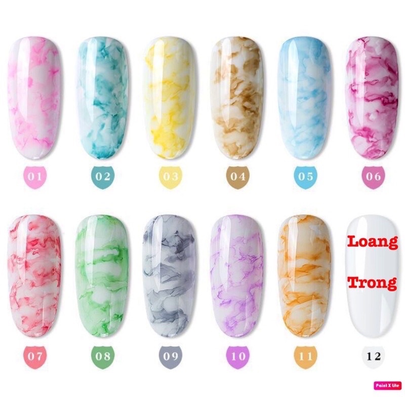 Set 12 màu cồn loang vẽ móng healthy nail