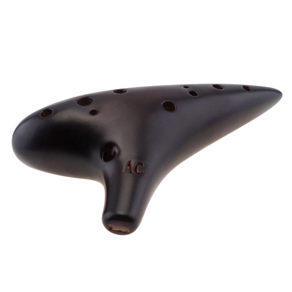 Sáo ocarina 12 lỗ bằng gốm sứ có phụ kiện