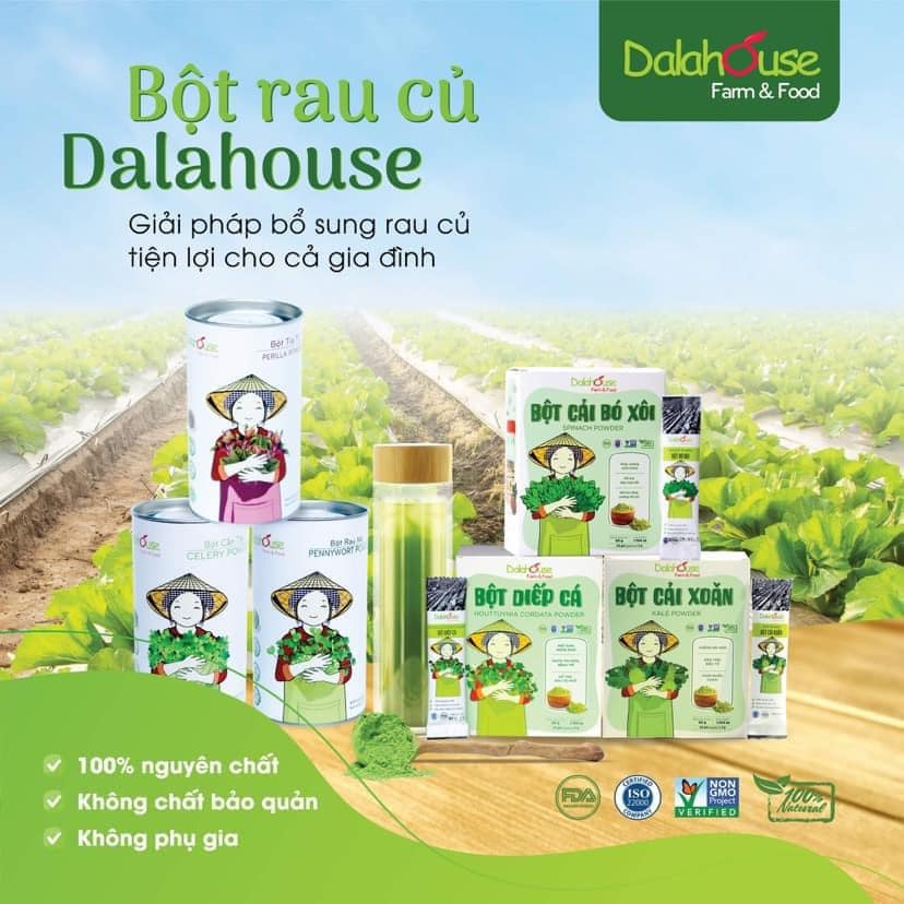 Combo Bột rau sấy lạnh Dalahouse - 100% hữu cơ
