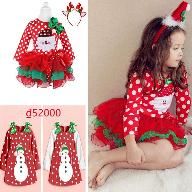 Đầm công chúa phối cài tóc xinh xắn cho bé gái