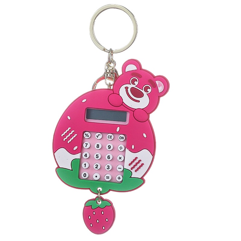 Hoạt Hình Móc Khóa Hình Chú Gấu Và Máy Tính Đáng Yêu