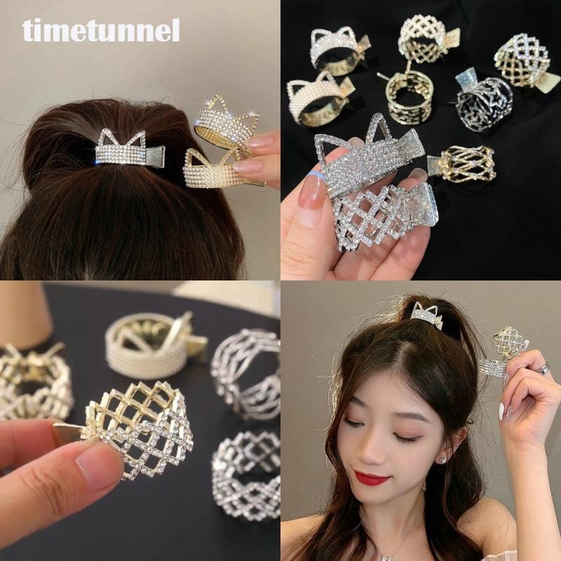 Kẹp Tóc Đuôi Ngựa Đính Đá Thời Trang Cho Nữ timetunnel