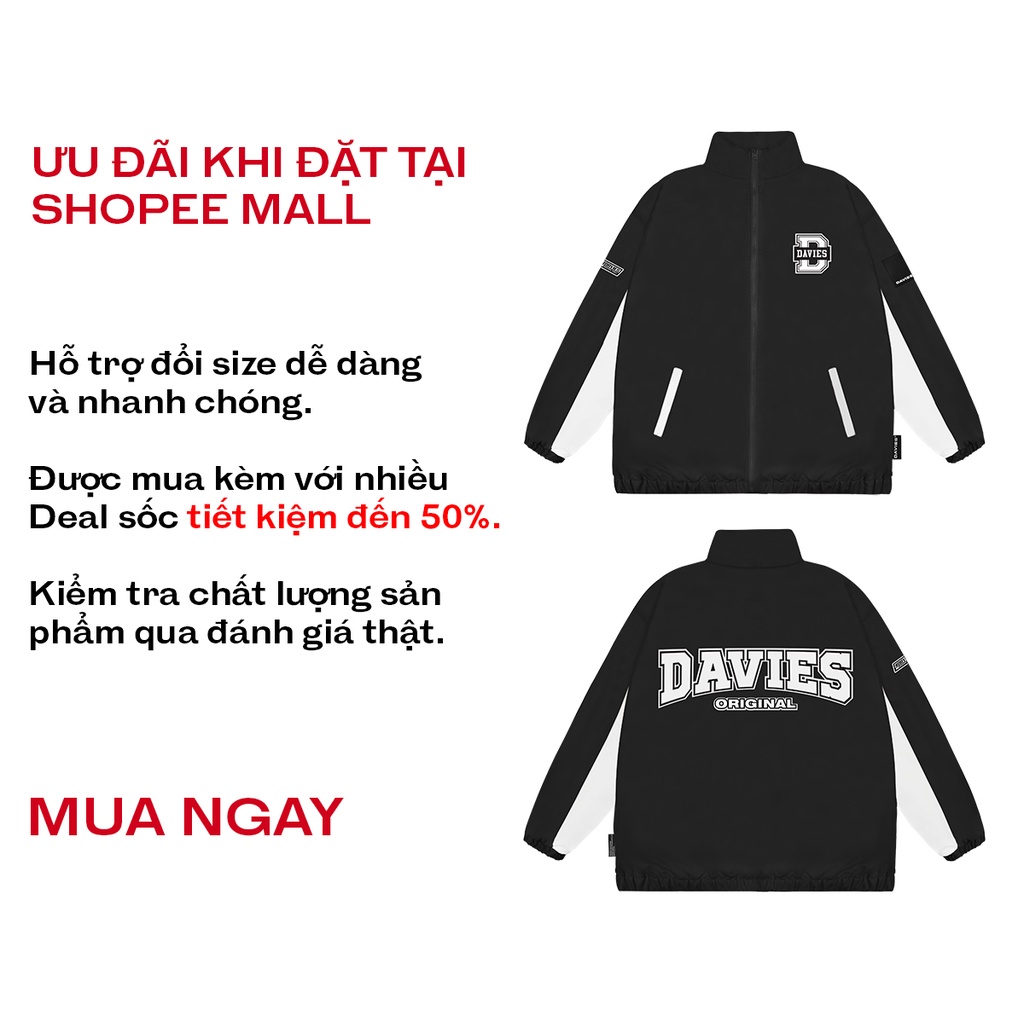 Áo khoác nam nữ dù form rộng đẹp local brand DAVIES JS Jacket |D30-AK2