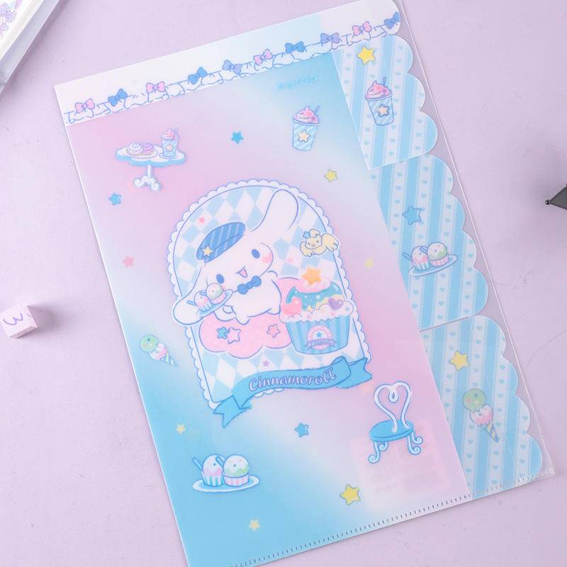 SANRIO Túi Đựng Tài Liệu Văn Phòng Khổ A4 mymelody Kuromi Cinnamoroll