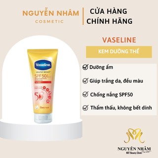 Sữa Dưỡng Thể Trắng Da Toàn Thân Chống Nắng Vaseline Healthy Bright Sun + Pollution Protect SPF 50+ PA++++