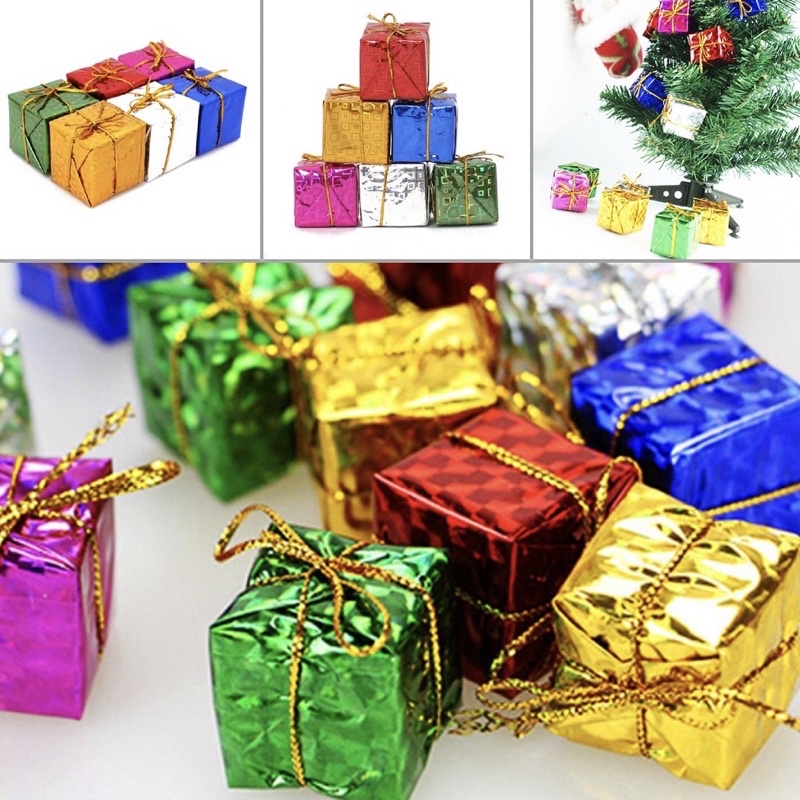 Set 12 hộp quà mini trang trí bánh