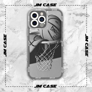 Ốp lưng iphone samsung xiaomi oppo cạnh vuông JMCase Bóng Rổ Tranh Ảnh 3D