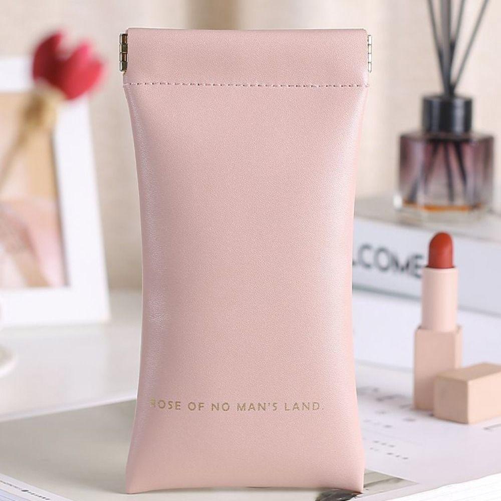 AROMA Hộp Đựng Mắt Kính Bằng Da Mềm Tự Động Đóng Chống Nước Cho Nữ Ốp